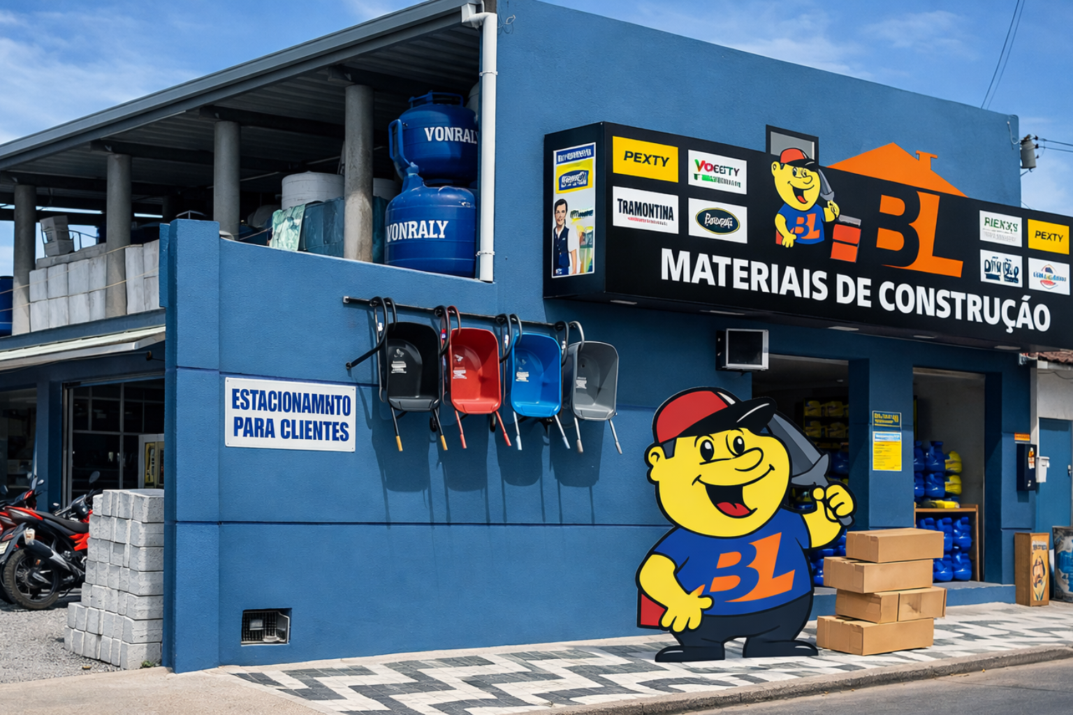 Fachada da BL Materiais